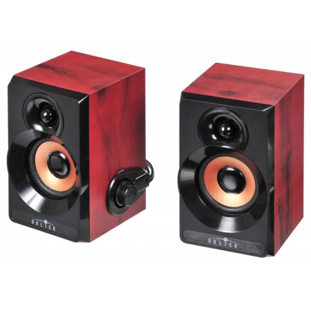 колонки oklick ok-161 2.0 темное дерево 6вт портативные(ok-161 wood)