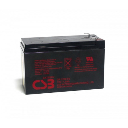 аккумулятор для ибп, 12v, 7.2ah gp1272 f2 (csb)