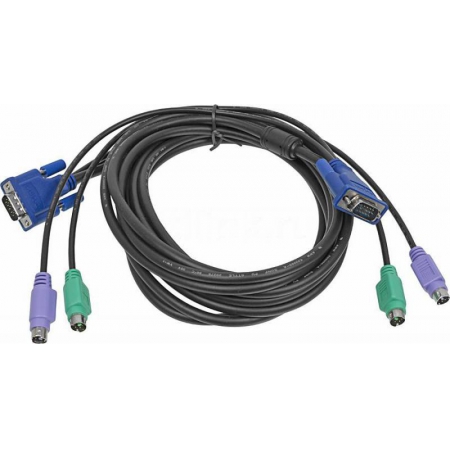 кабель для переключателя d-link dkvm-cb5 4.5 м, ps/2+ps/2+vga