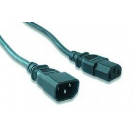 кабель питания 3 м удлинитель, разъемы iec-320 с13/c14, 0.75 кв. мм, макс. ток 10a, черный (gembird pc-189-vde-3m)