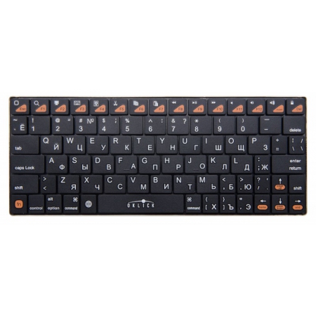 клавиатура oklick 840s черный беспроводная bt slim