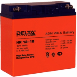 аккумулятор для ибп, 12v, 18ah hr12-18 (delta)