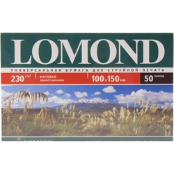 бумага lomond 10х15 230г/м2 50л матовая односторонняя фото (0102034)