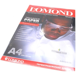 бумага lomond a4 140г/м2 10л термотрансфер для светлой ткани (0808411)