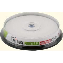 диск cd-r mirex 700 mb 48-х printable cake box 10