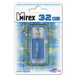 флэш-диск 32gb mirex unit aqua blue
