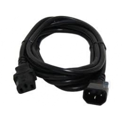 кабель питания 3 м удлинитель, разъемы iec-320 с13/c14, 0.75 кв. мм, макс. ток 10a, черный (gembird pc-189-vde-3m)