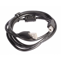 кабель usb 2.0 am/bm 3 м (пакет) экранированный, позолоченные контакты, ферритовое кольцо, черный (gembird ccf-usb2-ambm-10)