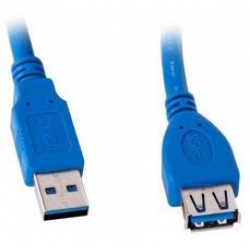 кабель usb 3.0 am/af 3 м (пакет) удлинитель, экранированный, позолоченные контакты, синий (gembird ccp-usb3-amaf-10)