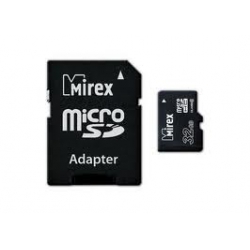 память sd card 32gb mirex micro sdhc class 10 + адаптер sd