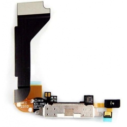 шлейф iphone4 с разъемом для зарядки (белый)