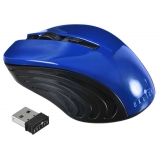 Мышь Oklick 545MW черный/синий оптическая (1600dpi) беспроводная USB (3but)(TM-5500 BLUE)