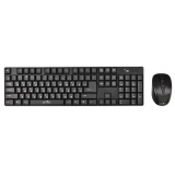 клавиатура + мышь oklick 210m клав:черный мышь:черный usb беспроводная()