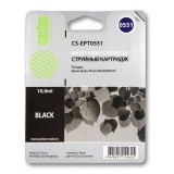 Картридж струйный Cactus CS-EPT0551 черный для Epson Stylus RX520/Stylus Photo R240 (10ml)(CS-EPT0551)