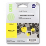 Картридж струйный Cactus CS-EPT0554 желтый для Epson Stylus RX520/Stylus Photo R240 (10ml)(CS-EPT0554)