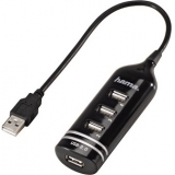Разветвитель USB 2.0 Hama 00039776 4порт. черный(00039776)