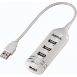 Разветвитель USB 2.0 Hama Round1:4 4порт. белый (00039788)(00039788)