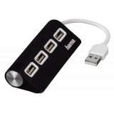 Разветвитель USB 2.0 Hama TopSide 4порт. черный (00012177)(00012177)