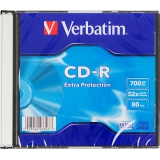 Диск CD-R Verbatim 700 Mb 52x Slim case (200шт) (43347)