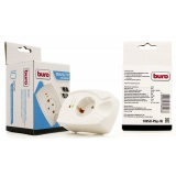 Фильтр питания Buro 100SH-Plus-W (1 розетка) белый (коробка)(100SH-PLUS-W)