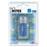 Флэш-диск 8Gb Mirex Unit Aqua Blue