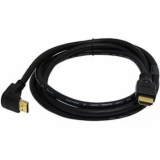 Кабель HDMI (19M/19M) 3 м (пакет) v2.0, угловой разъем, экранированный, позолоченные контакты, черный (Gembird CC-HDMI490-10)