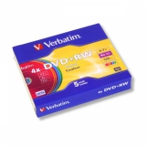 Диск DVD-RW Verbatim 4.7Gb 4x Slim case (5шт) Color (43563)