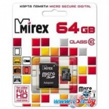 Карта памяти microSD 64Gb Mirex Class 10 UHS-I без адаптера (13612-MC10SD64)