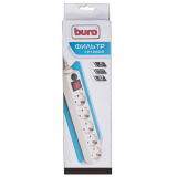 Сетевой фильтр Buro 500SH-3-W, 3 м