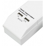 Сетевой фильтр Buro BU-SP5_USB_2A-W, 5 м