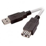 Кабель USB 2.0 AM/AF 1.8 м (пакет) удлинитель, экранированный, позолоченные контакты, черный (Gembird CCP-USB2-AMAF-6)