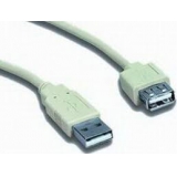 Кабель USB 2.0 AM/AF 3 м (пакет) удлинитель, серый (Gembird CC-USB2-AMAF-10)