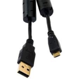 Кабель USB 2.0 AM/microBM 1.8 м (пакет) экранированный, позолоченные контакты, черный (Gembird CCP-mUSB2-AMBM-6)