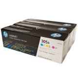Картридж HP LJ Color CF370AM №305A для CLJ Pro M351a/M375nw/M475dn/dw/M451nw (набор из 3 цветов CE411A+CE412A+CE413A)