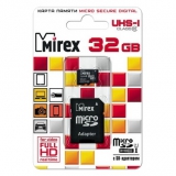 Карта памяти microSD 32Gb Mirex Class 10 UHS-I с адаптером (13613-ADSUHS32)