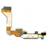 Шлейф iPhone4s с разъемом для зарядки (белый)